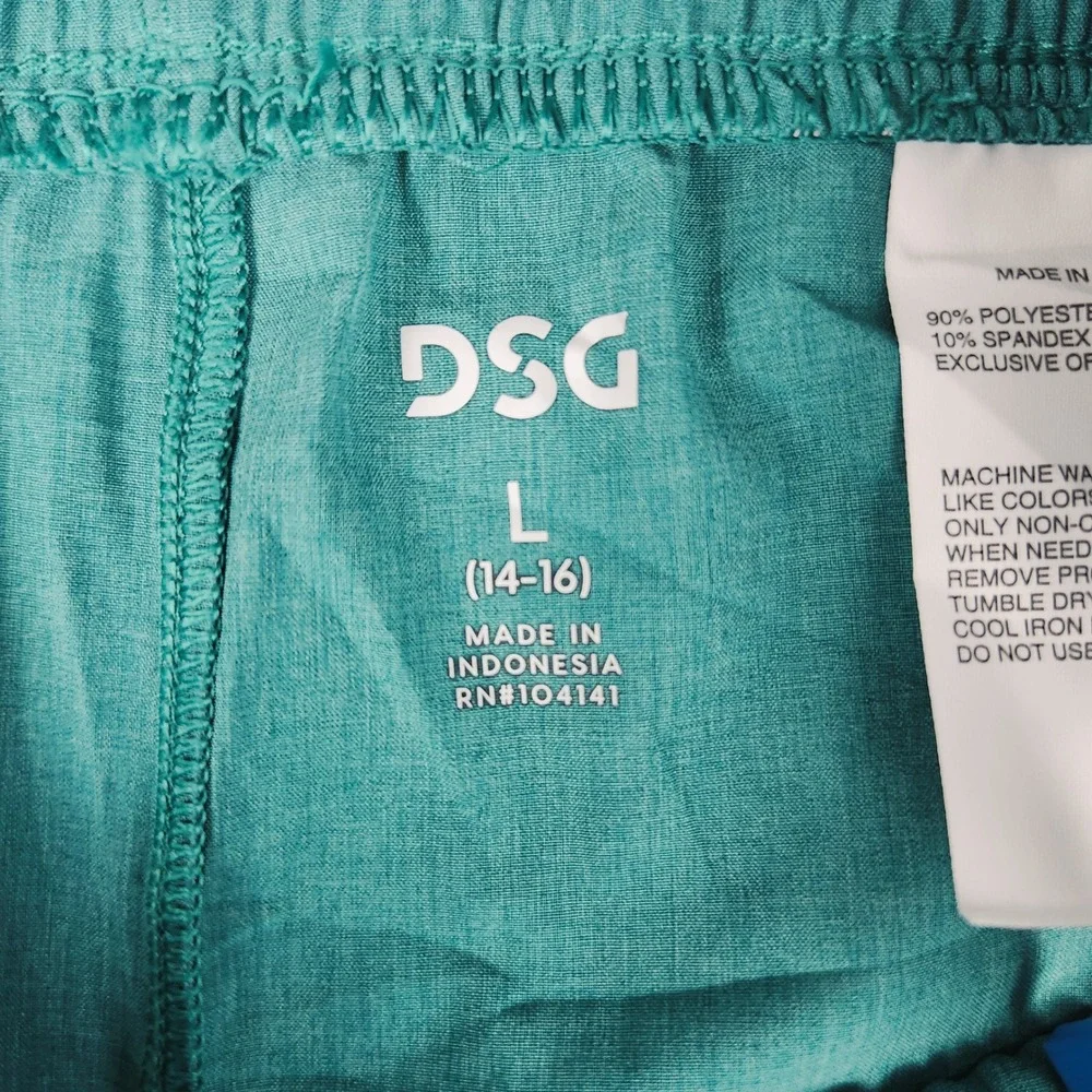 DSG Agility Shorts Boys L 14-16 Teal Green Athletic Fit Performance Stretchy